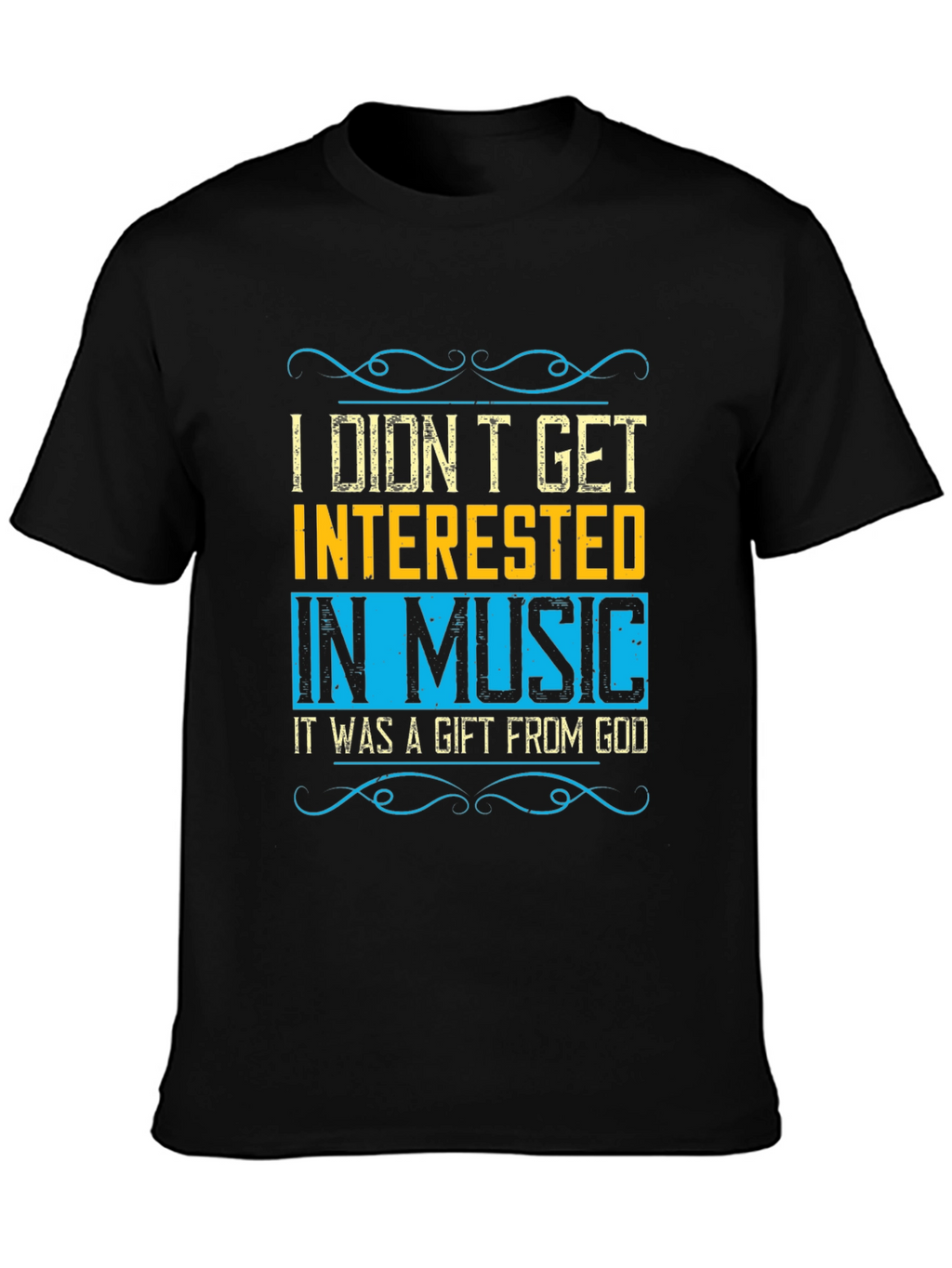 Music Gift from God Black Graphic Tee