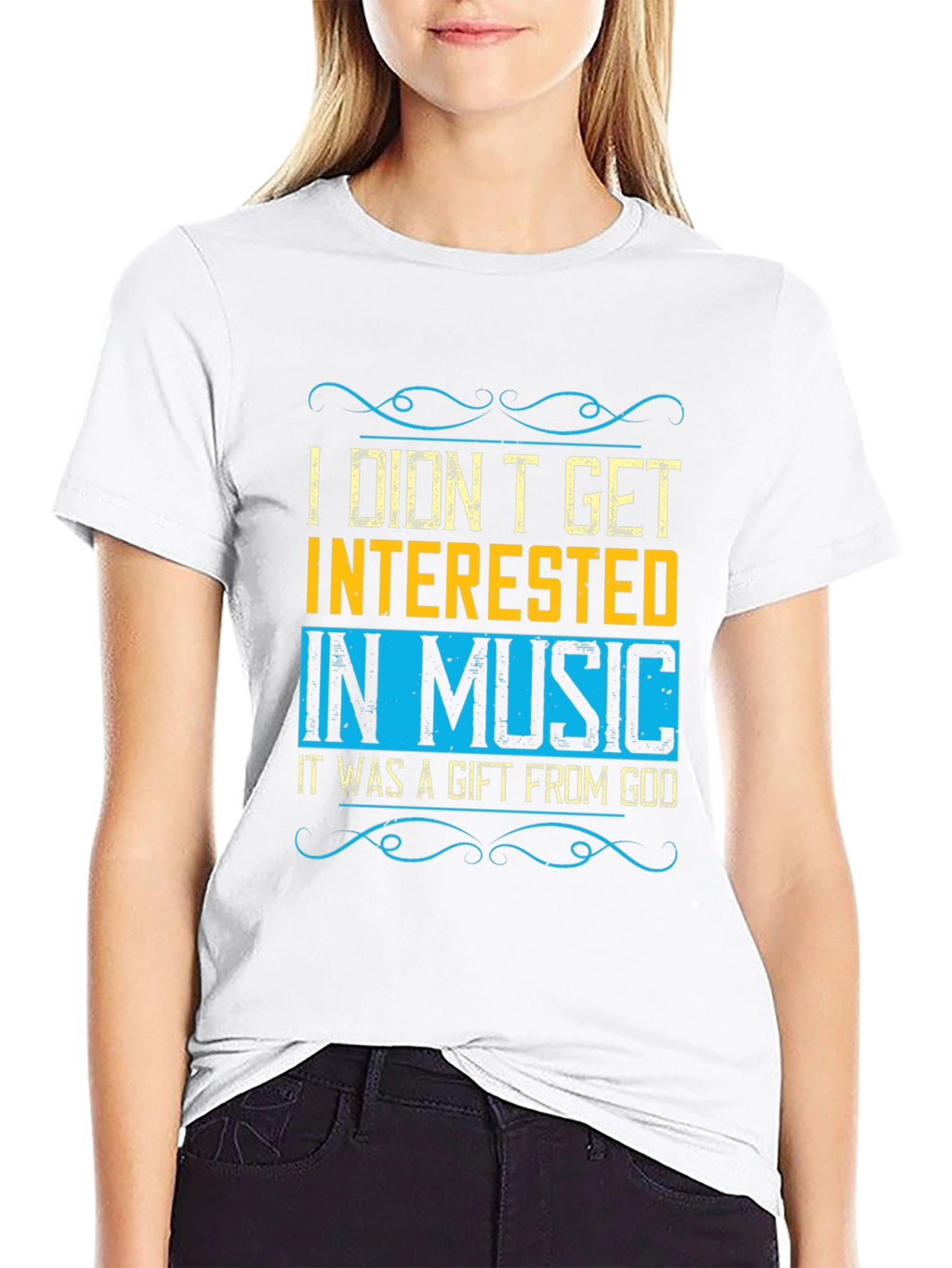 Music Gift from God Black Graphic Tee