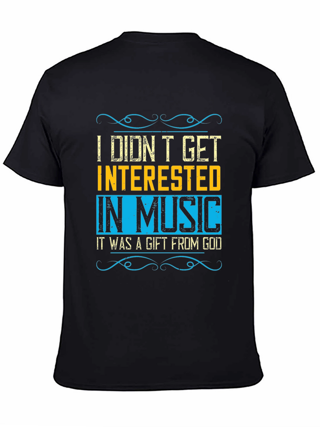 Music Gift from God Black Graphic Tee