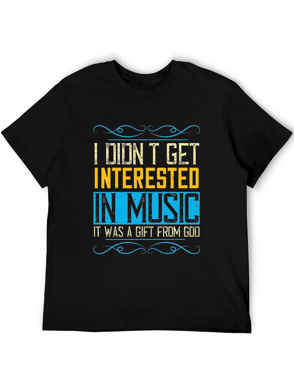 Music Gift from God Black Graphic Tee