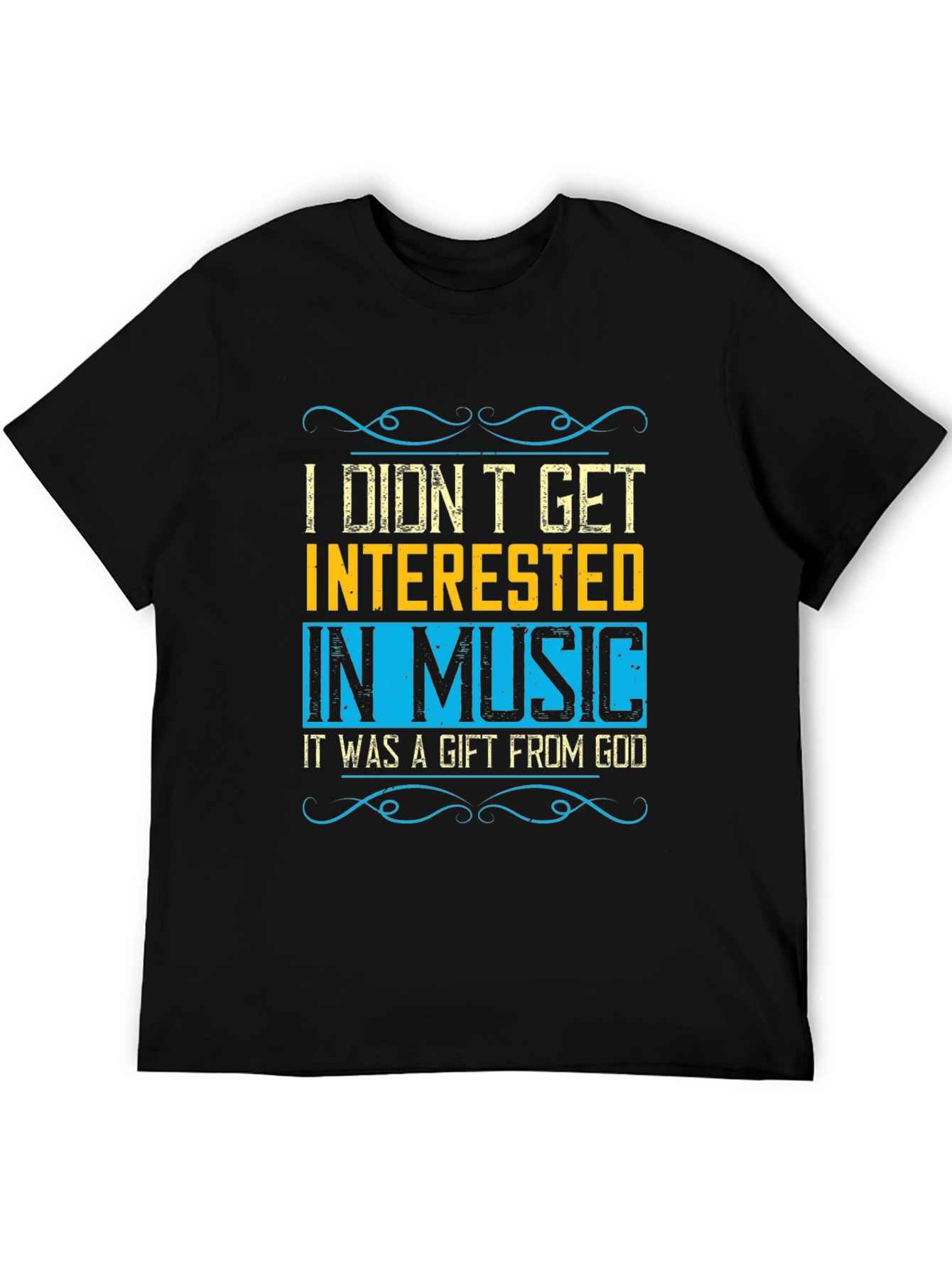 Music Gift from God Black Graphic Tee