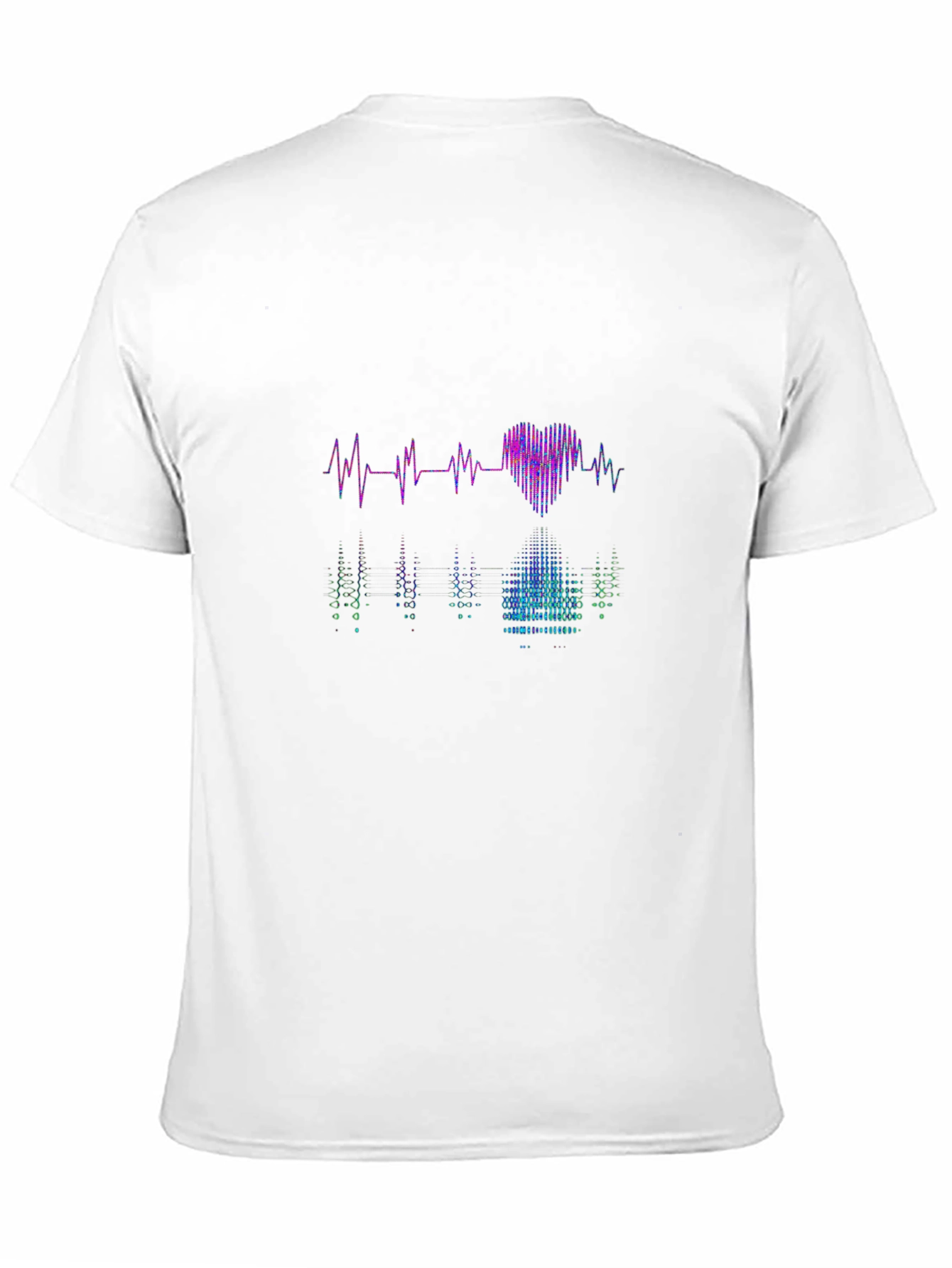 Heartbeat Heart Reflection Graphic Tee - Black
