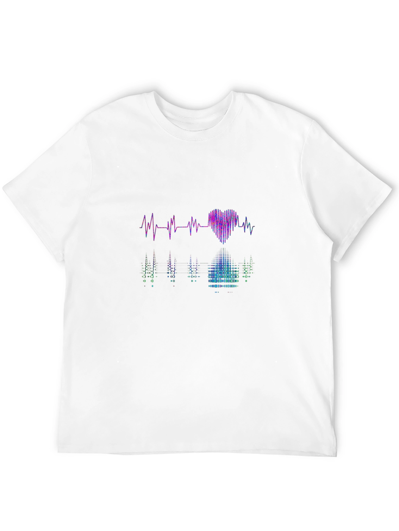 Heartbeat Heart Reflection Graphic Tee - Black