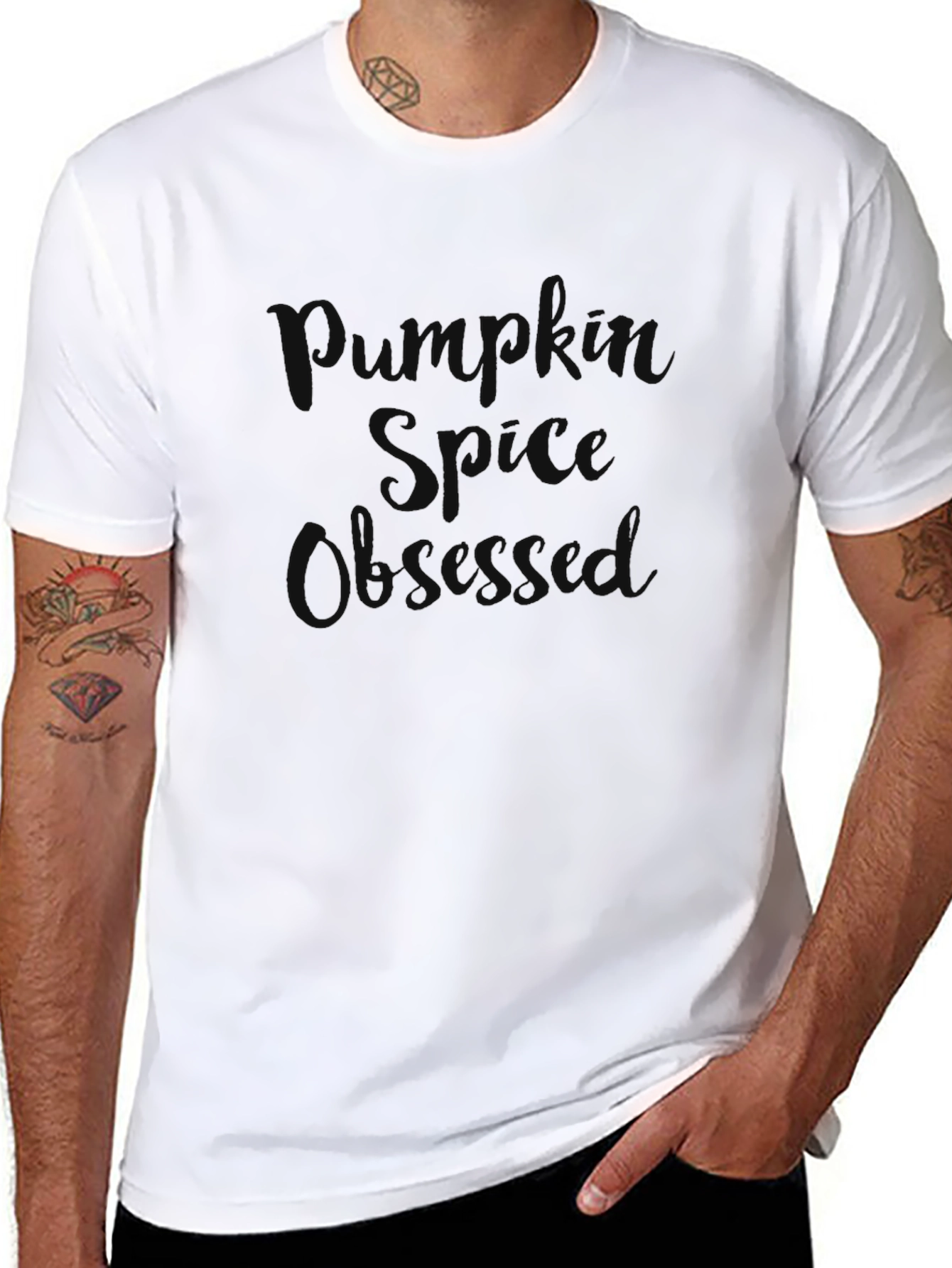 Pumpkin Spice Obsessed Black T-Shirt