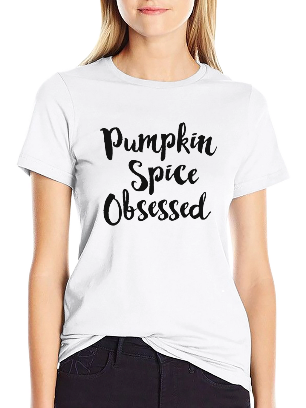 Pumpkin Spice Obsessed Black T-Shirt