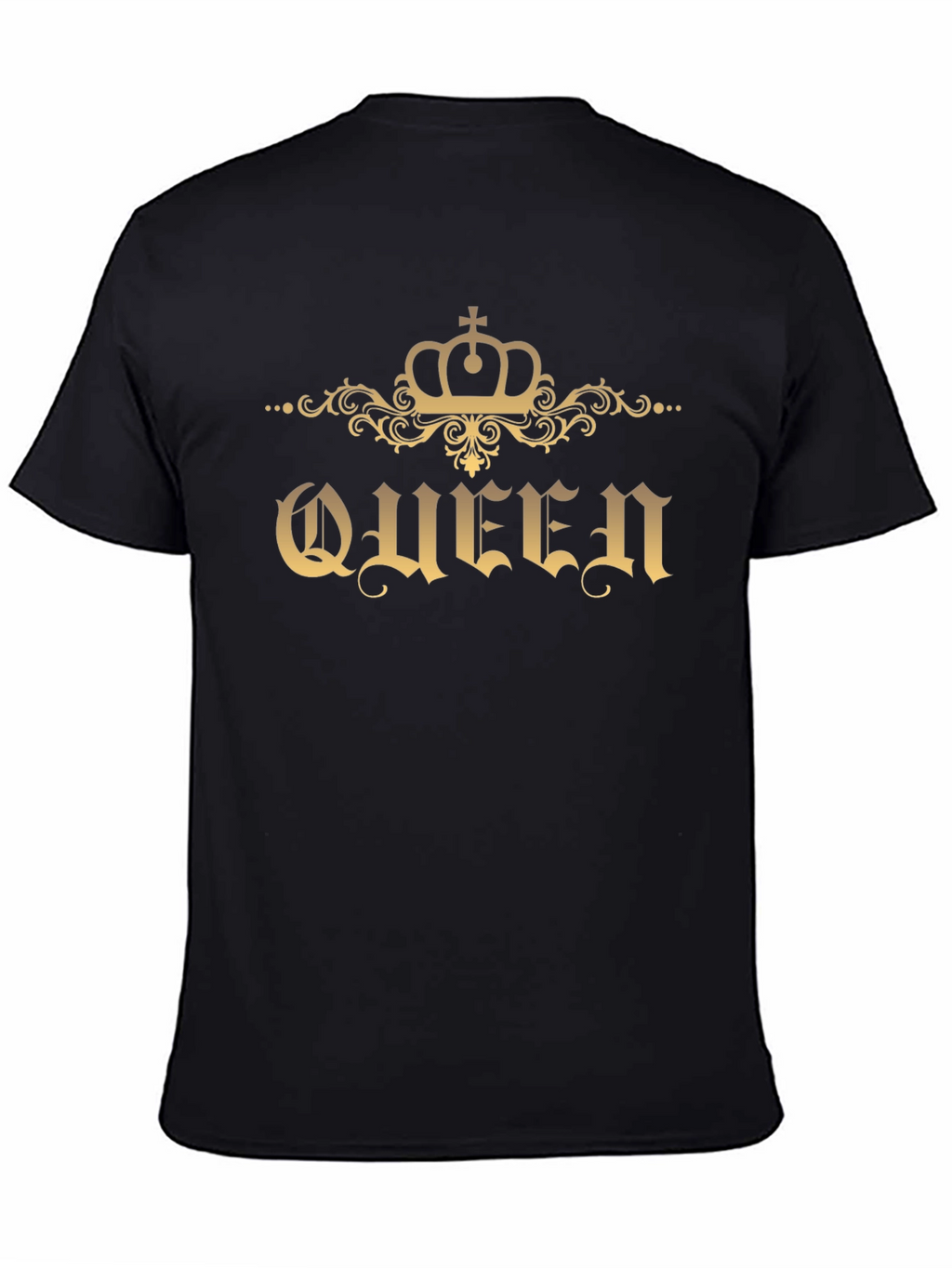 Queen Crown Graphic Black T-Shirt