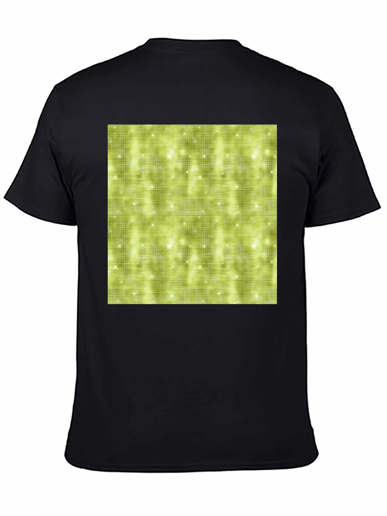 Olive Green Sparkle Pattern Crewneck T-Shirt