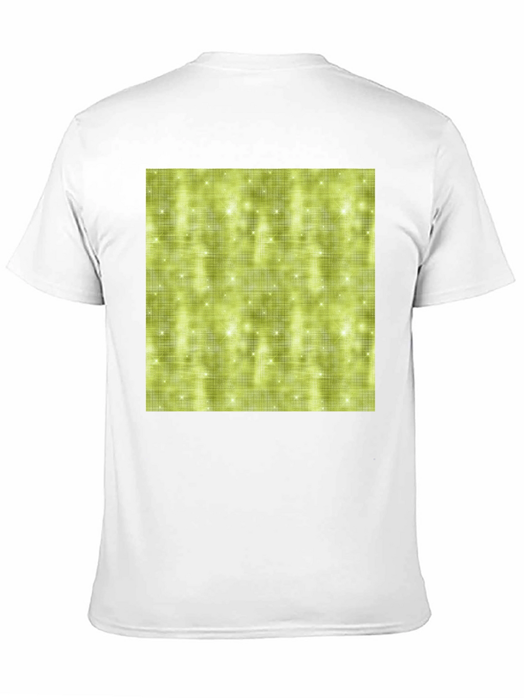Olive Green Sparkle Pattern Crewneck T-Shirt