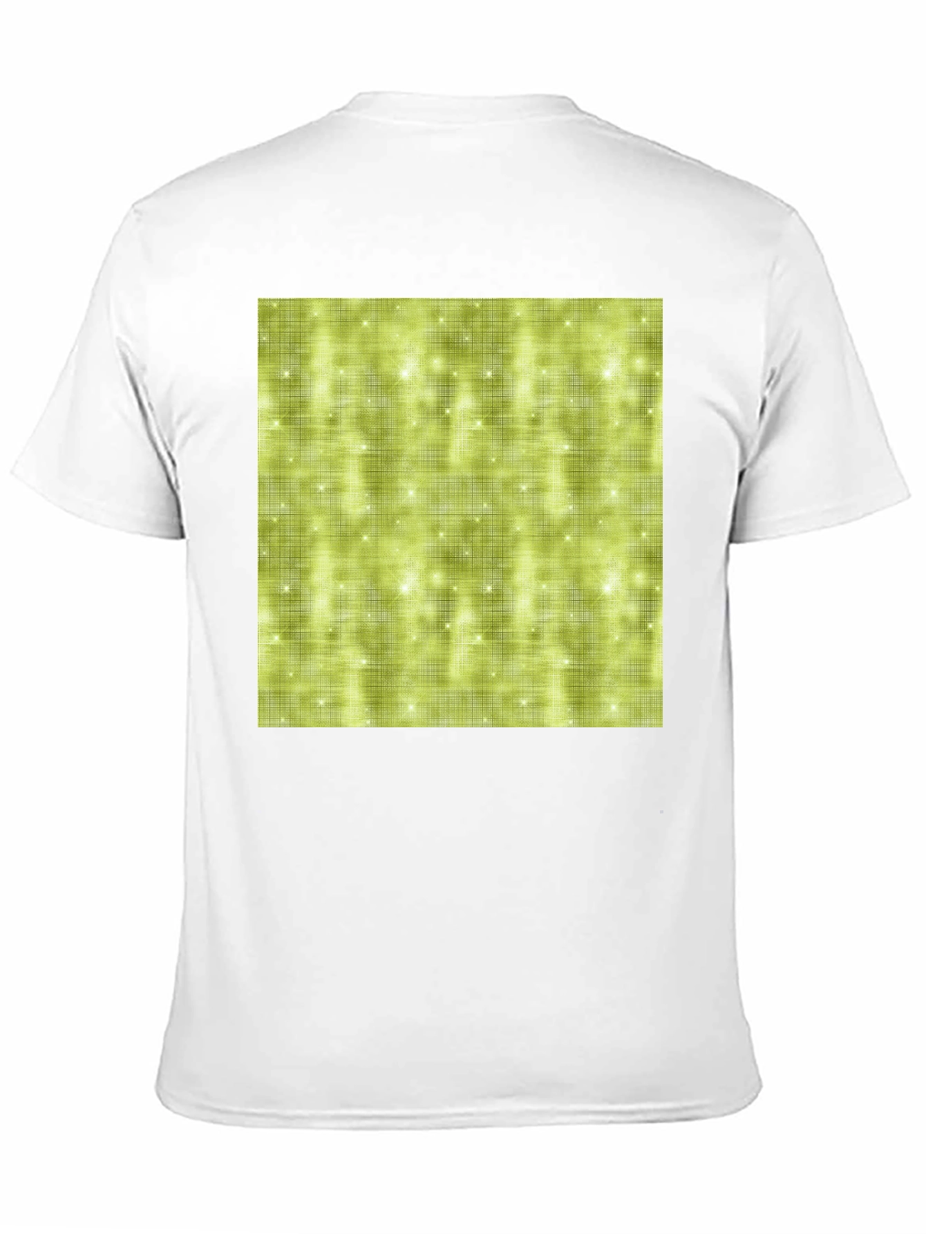 Olive Green Sparkle Pattern Crewneck T-Shirt