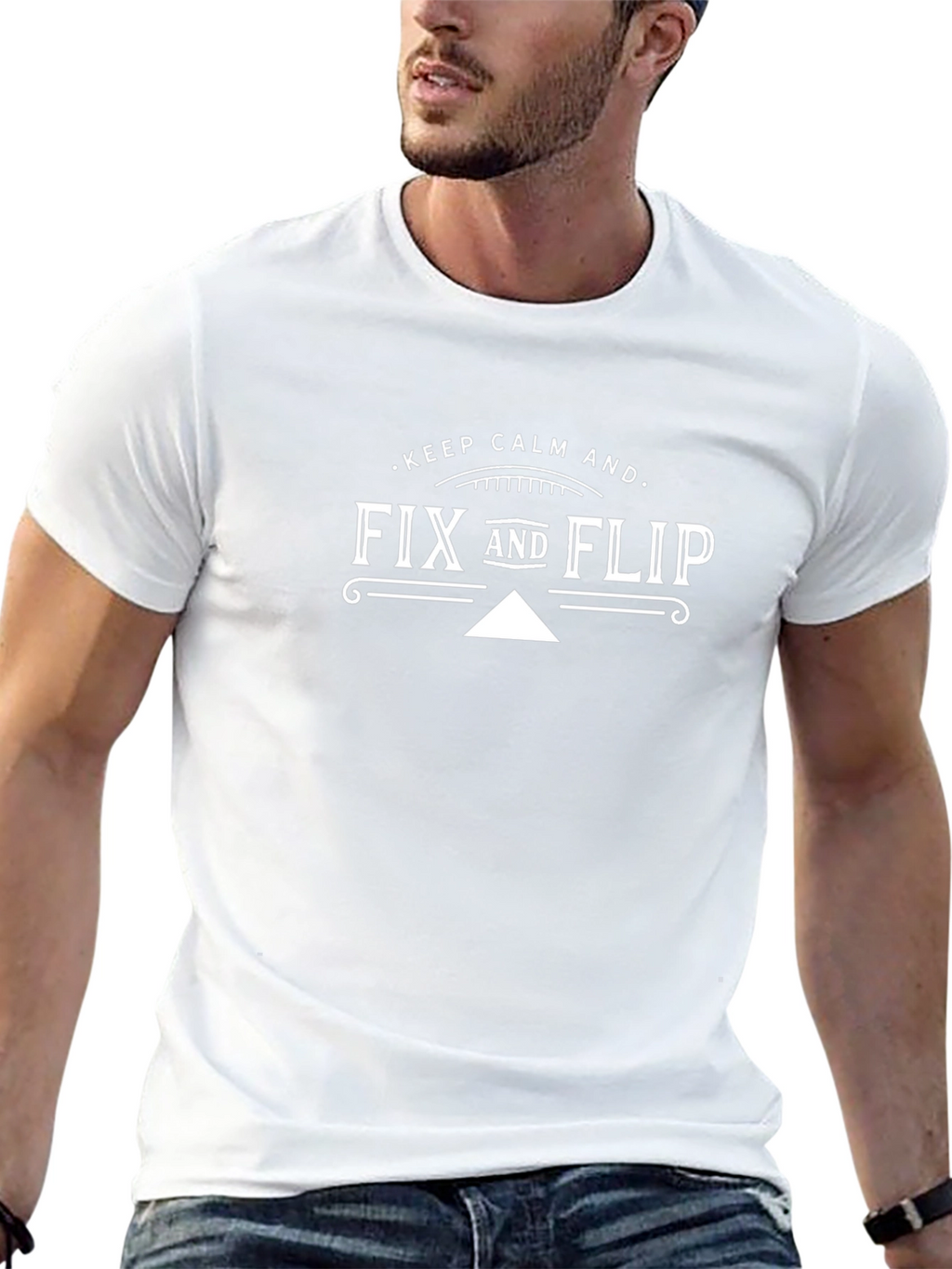 Keep Calm and Fix and Flip Black T-Shirt