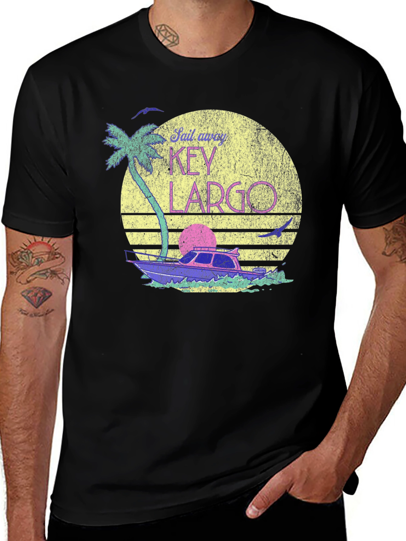 Key Largo Sail Away T-Shirt - Retro Vibes
