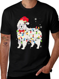 Festive Dog Christmas Lights T-Shirt