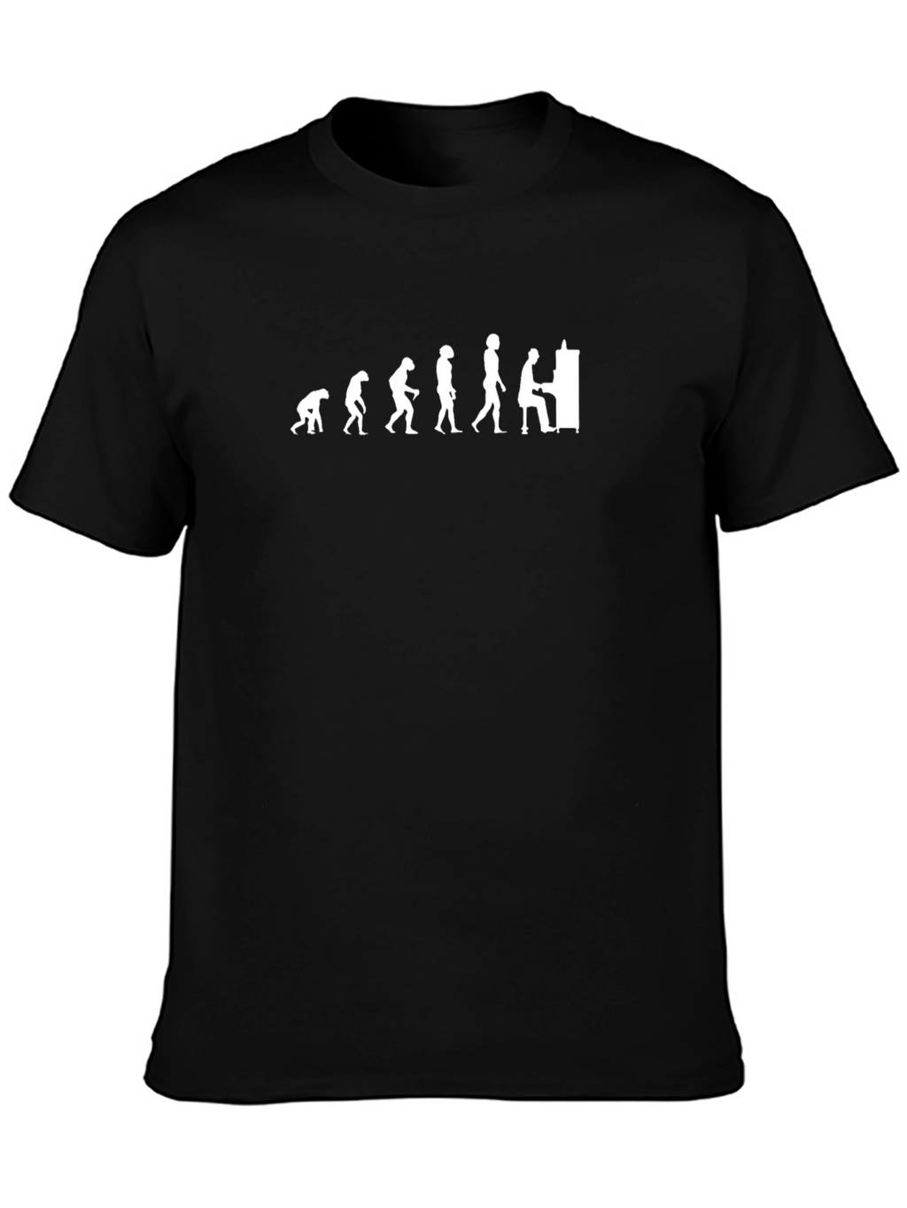Evolution of Pianist Black T-Shirt
