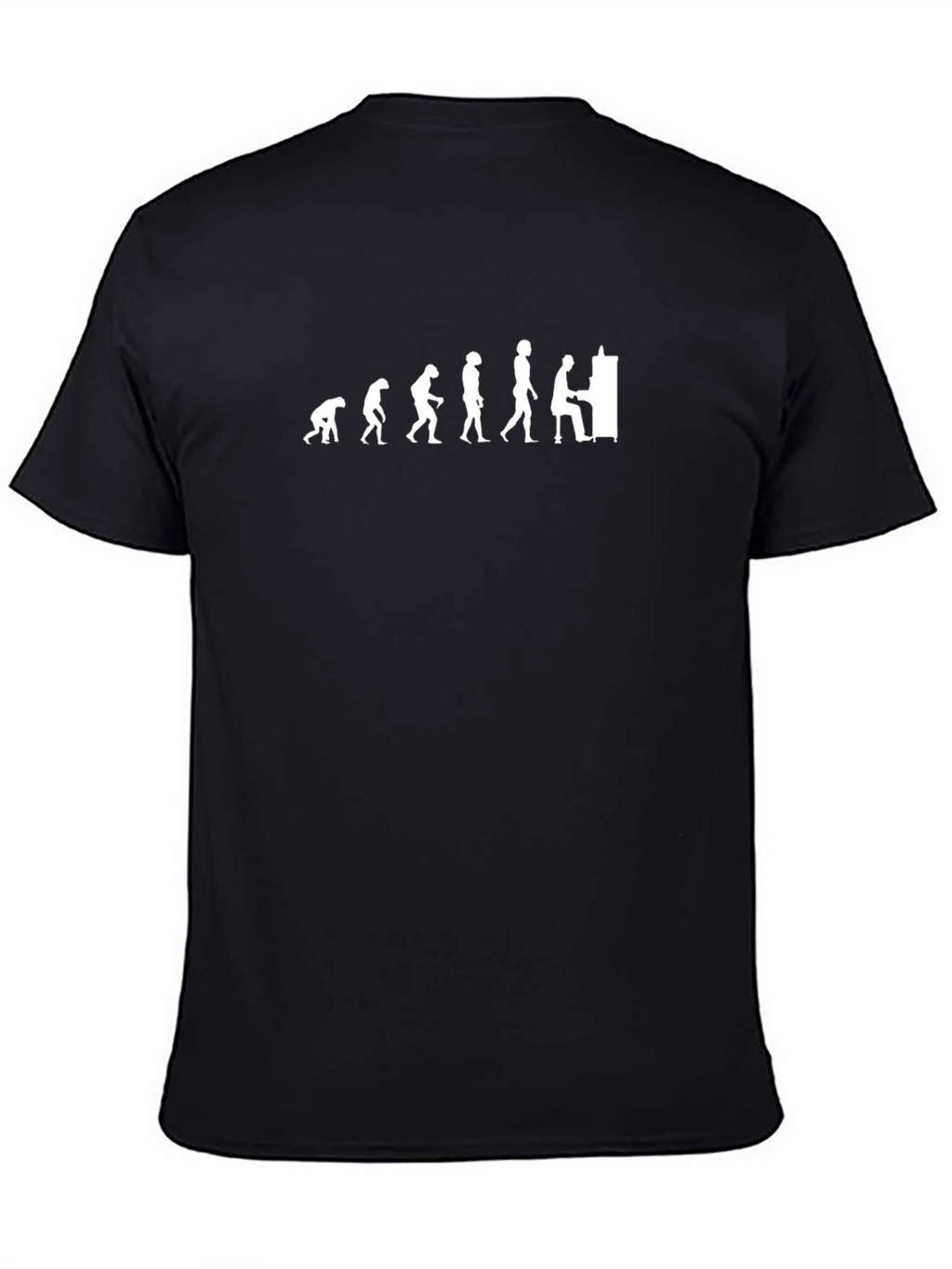 Evolution of Pianist Black T-Shirt