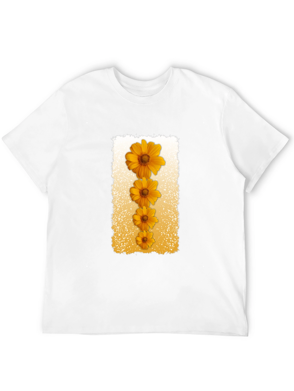 Floral Cascade Black T-Shirt