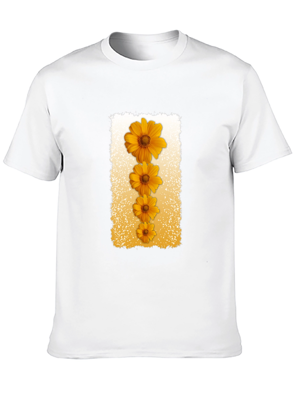 Floral Cascade Black T-Shirt