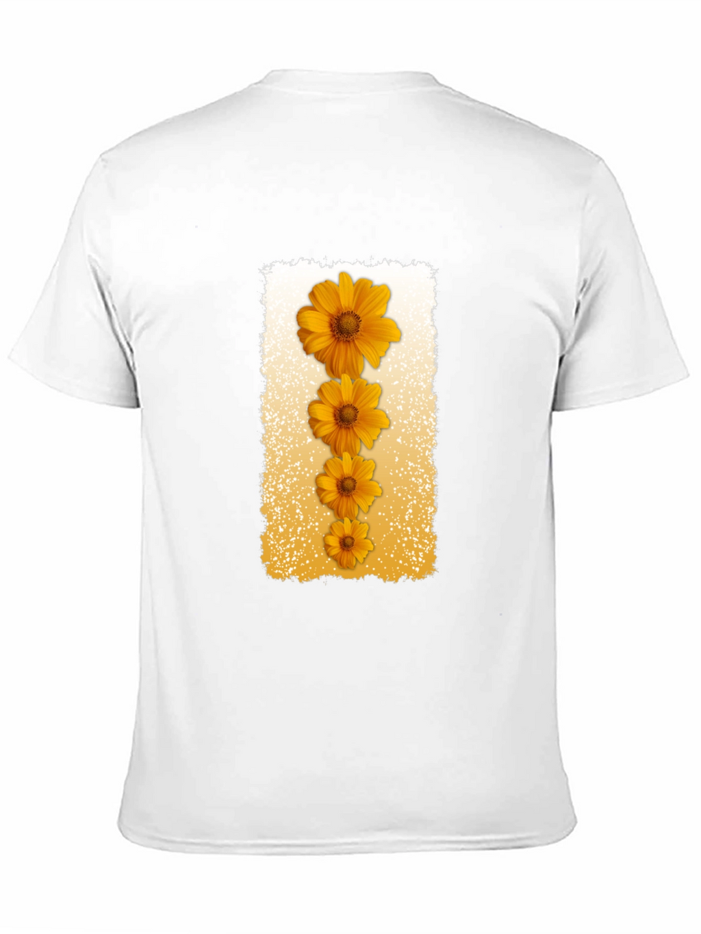 Floral Cascade Black T-Shirt
