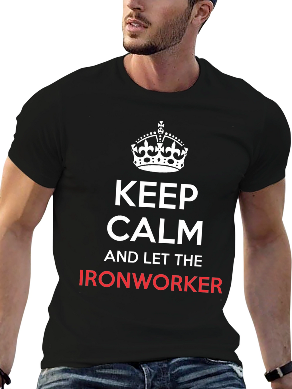 Keep Calm Ironworker T-Shirt - Black