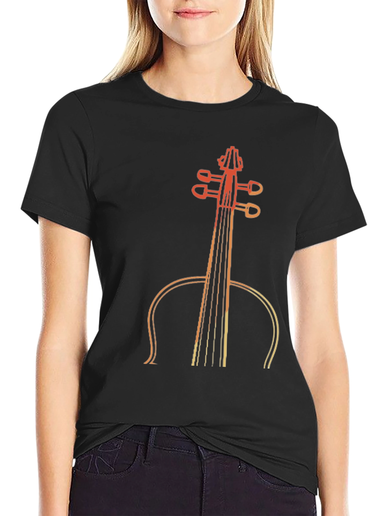 Cello Graphic Tee - Music Lovers T-Shirt