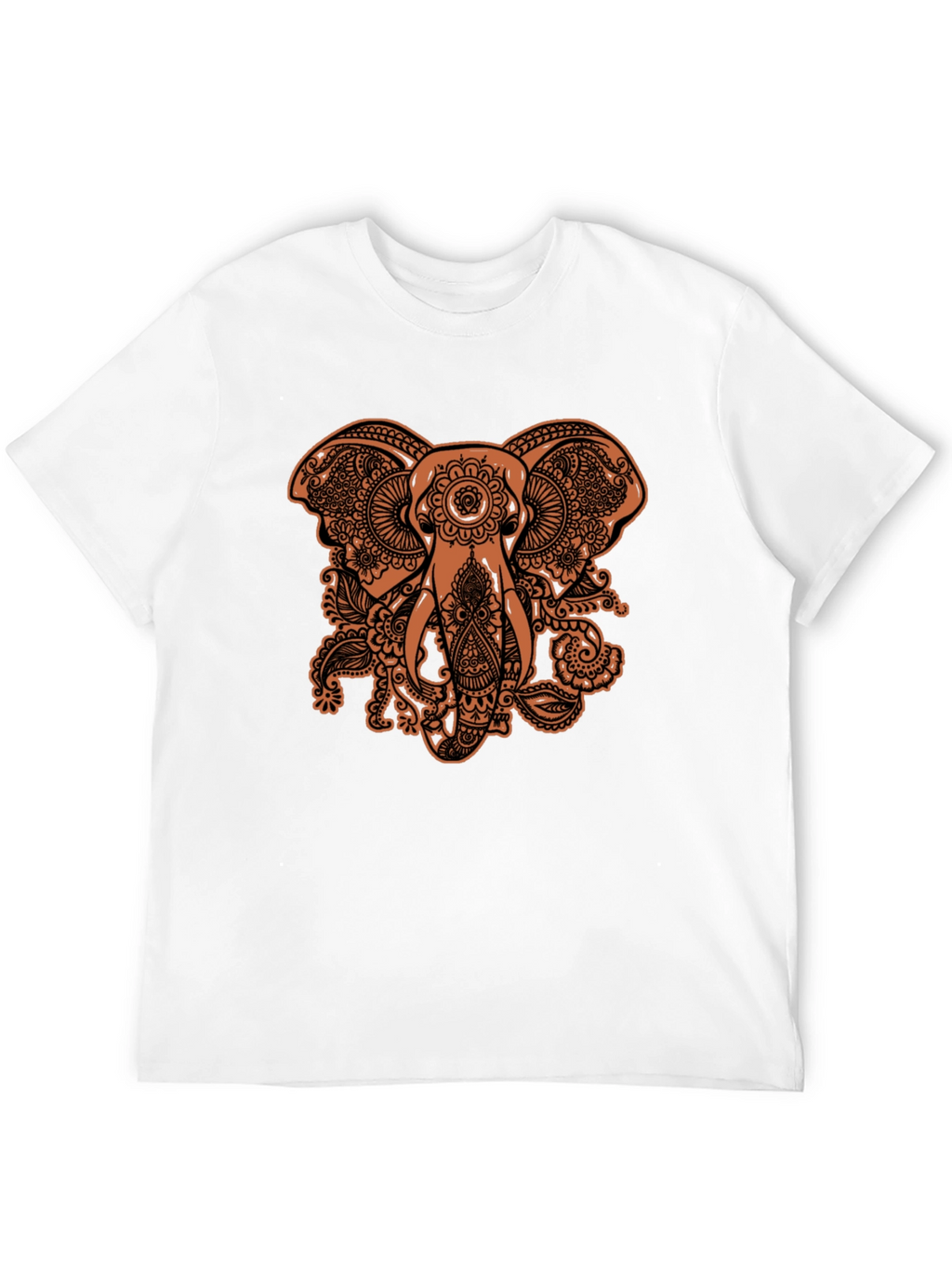 Elephant Paisley Graphic Tee - Black