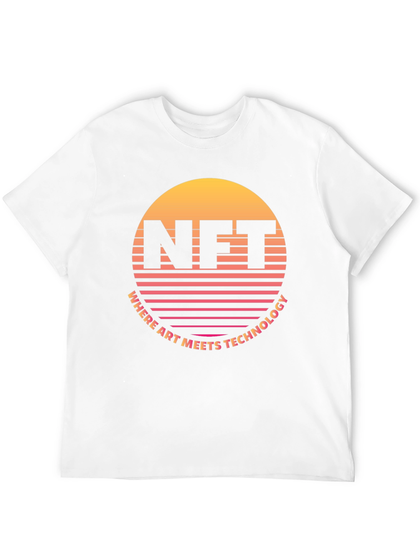 NFT Retro Sunset T-Shirt - Art Meets Technology