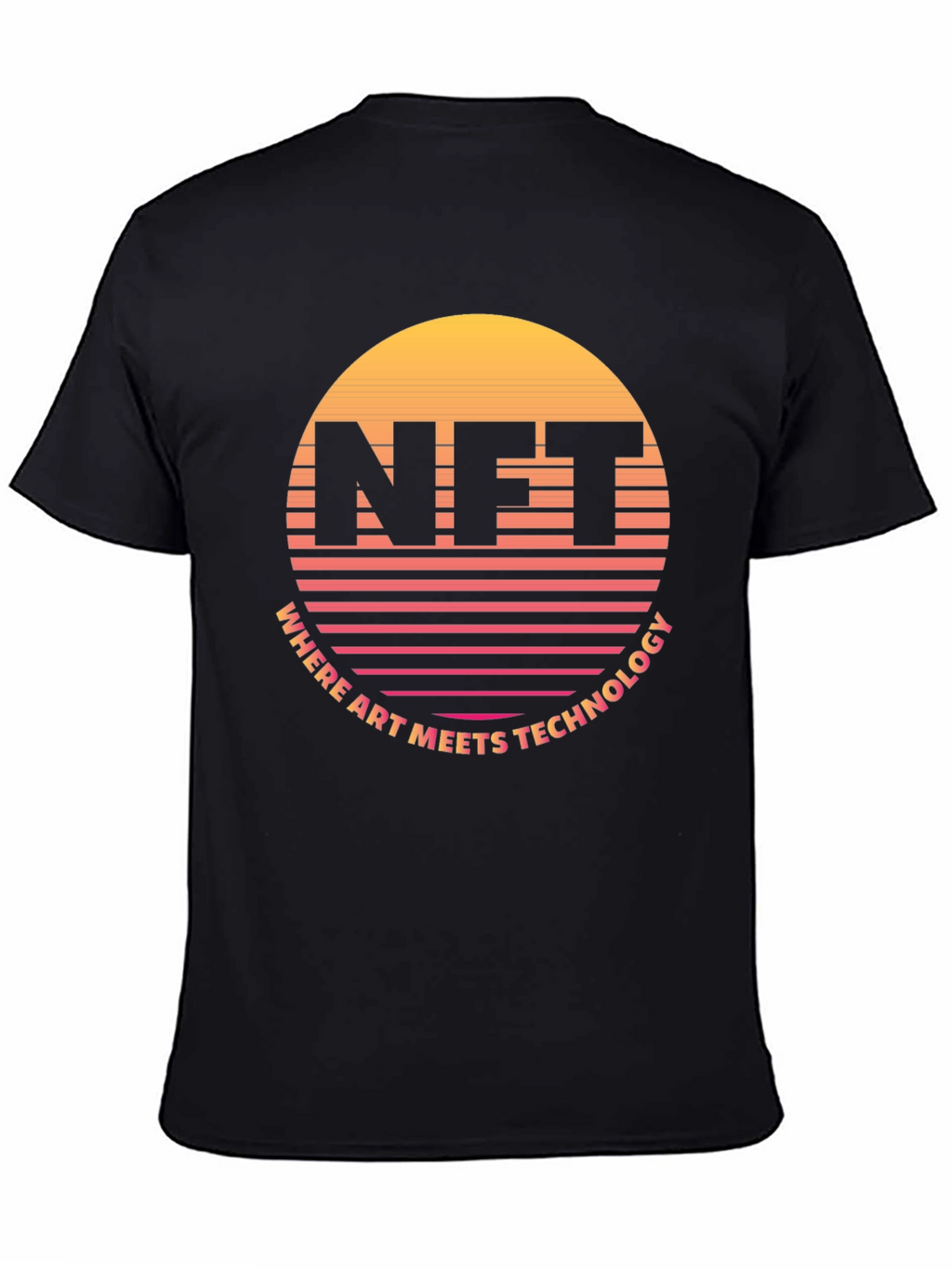 NFT Retro Sunset T-Shirt - Art Meets Technology