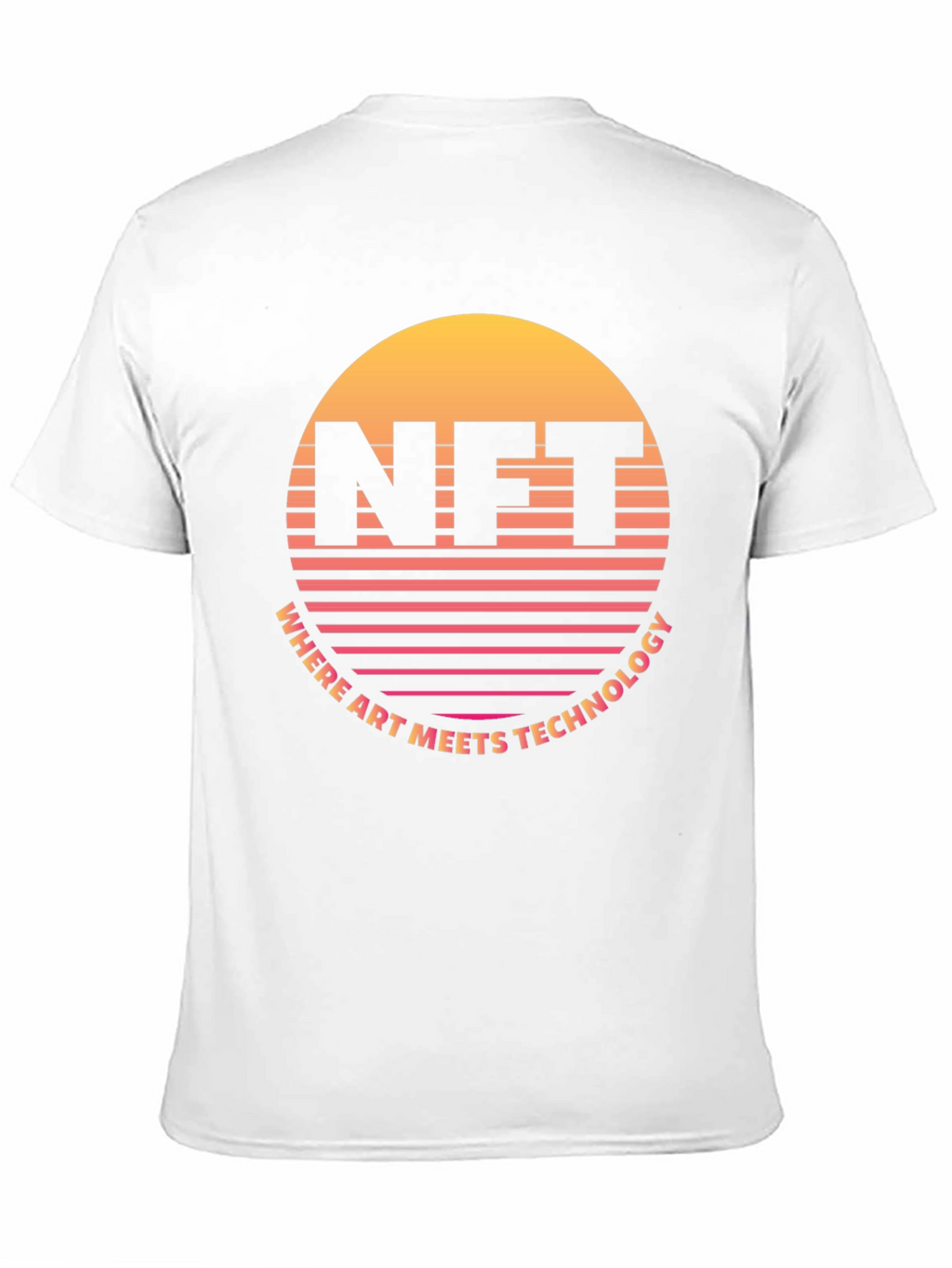 NFT Retro Sunset T-Shirt - Art Meets Technology