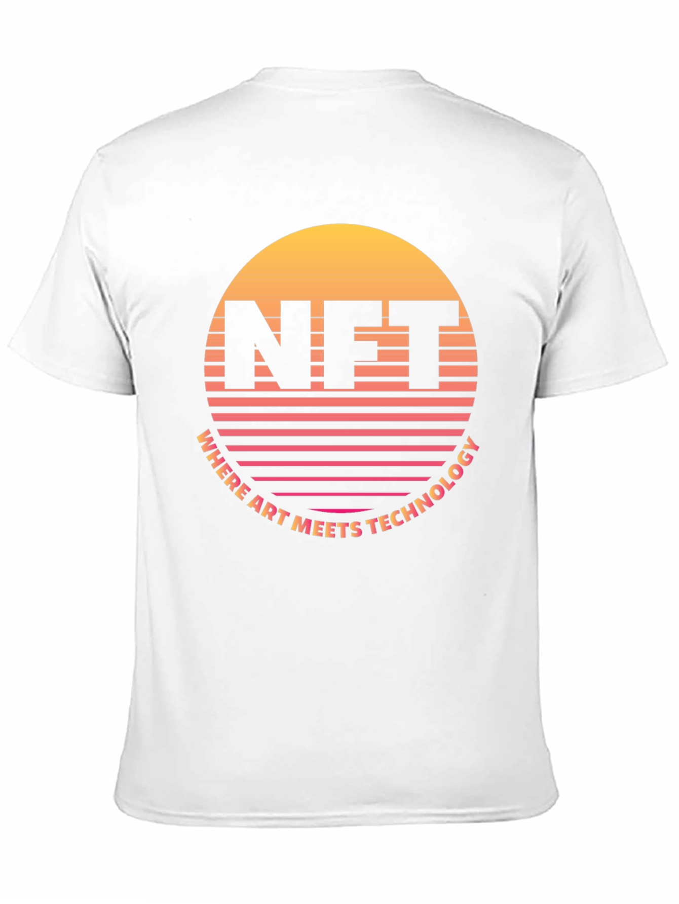 NFT Retro Sunset T-Shirt - Art Meets Technology