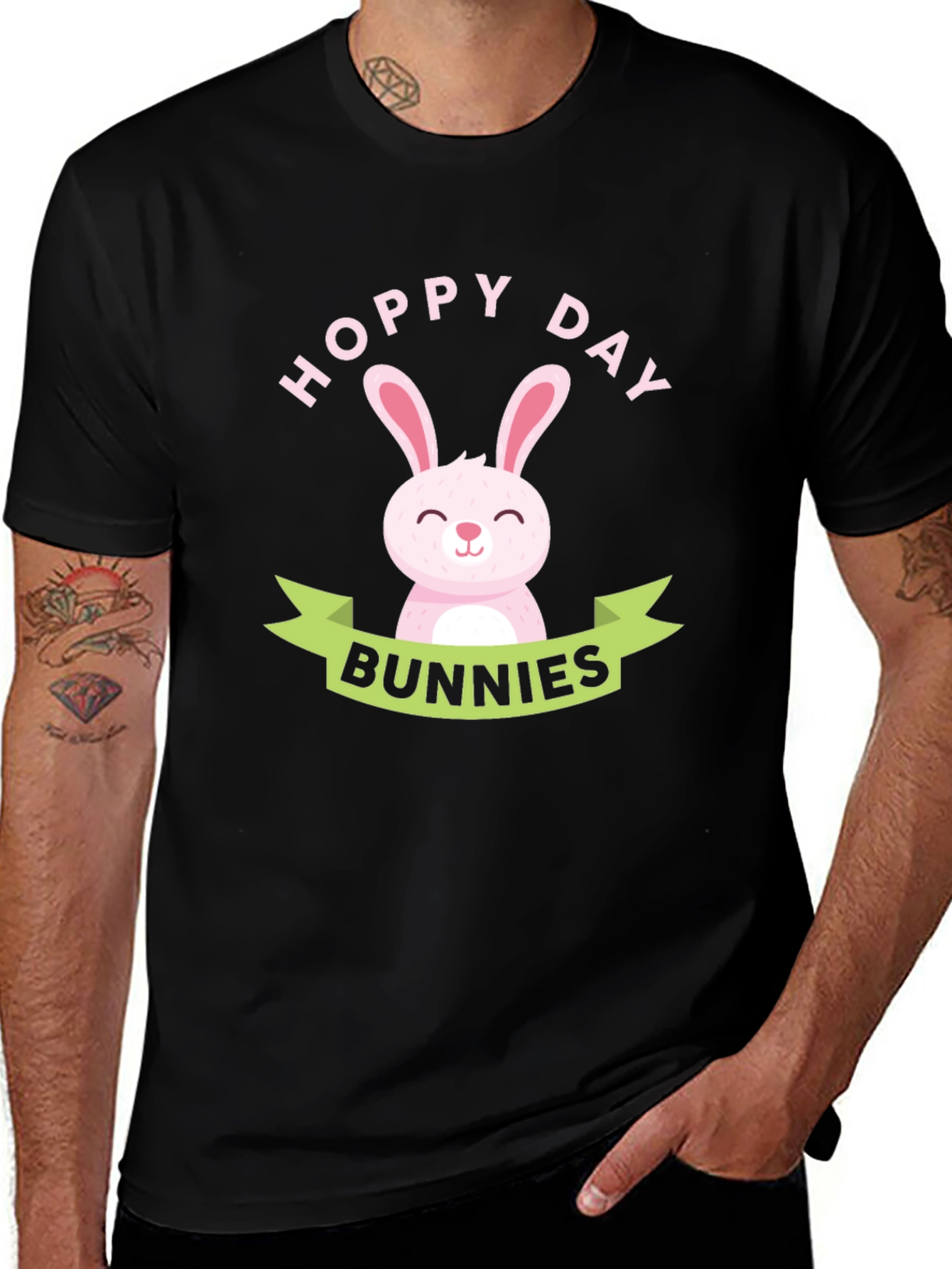 Hoppy Day Bunnies T-Shirt - Cute Easter Tee