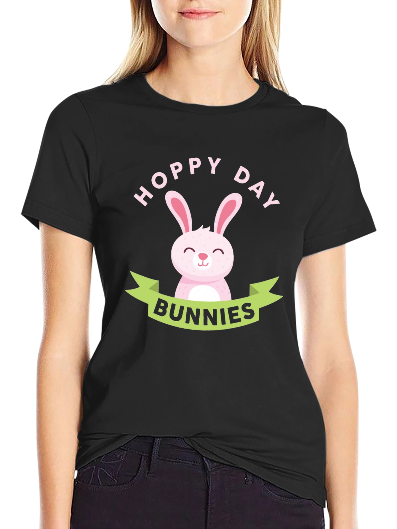 Hoppy Day Bunnies T-Shirt - Cute Easter Tee