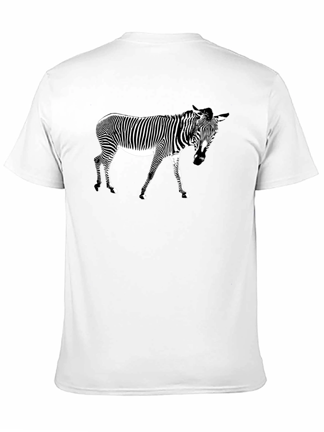 Cool Zebra Graphic Black T-Shirt