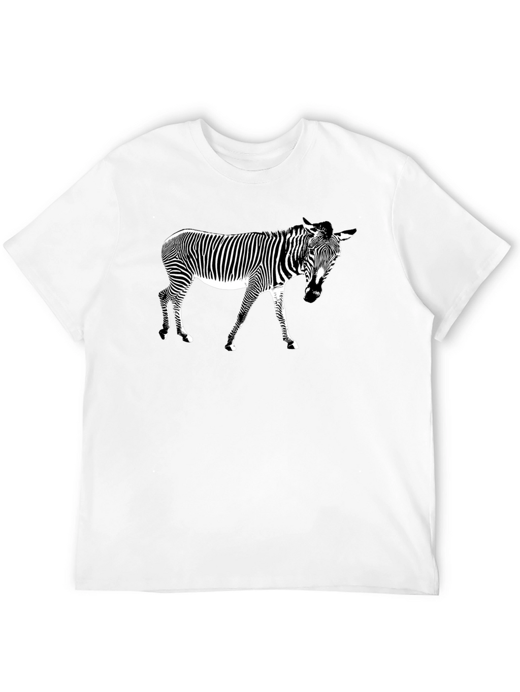 Cool Zebra Graphic Black T-Shirt