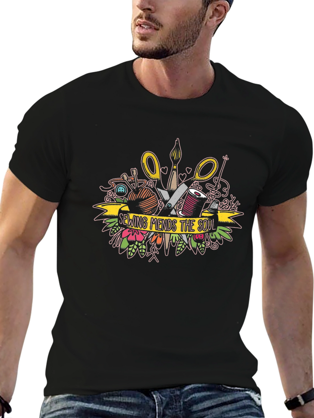 Sewing Mends the Soul Graphic Tee