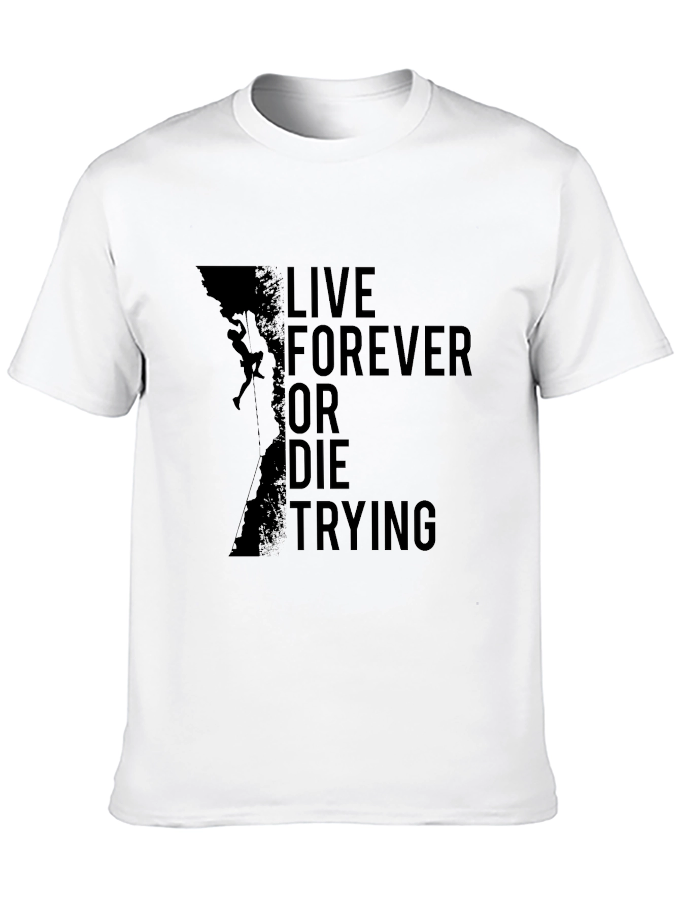 Live Forever Climbing Black T-Shirt