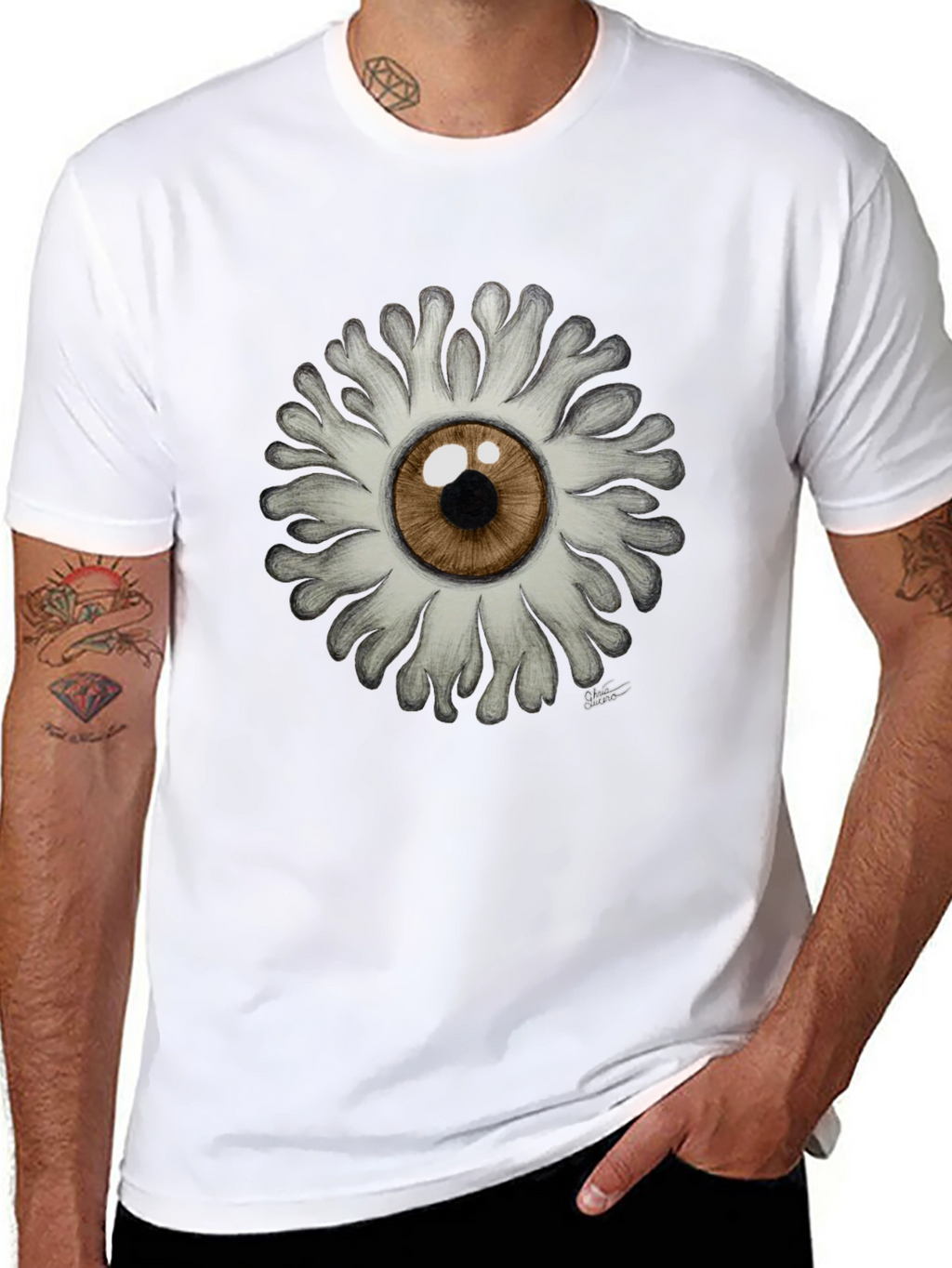 Eye Flower Graphic T-Shirt - Unique Design!