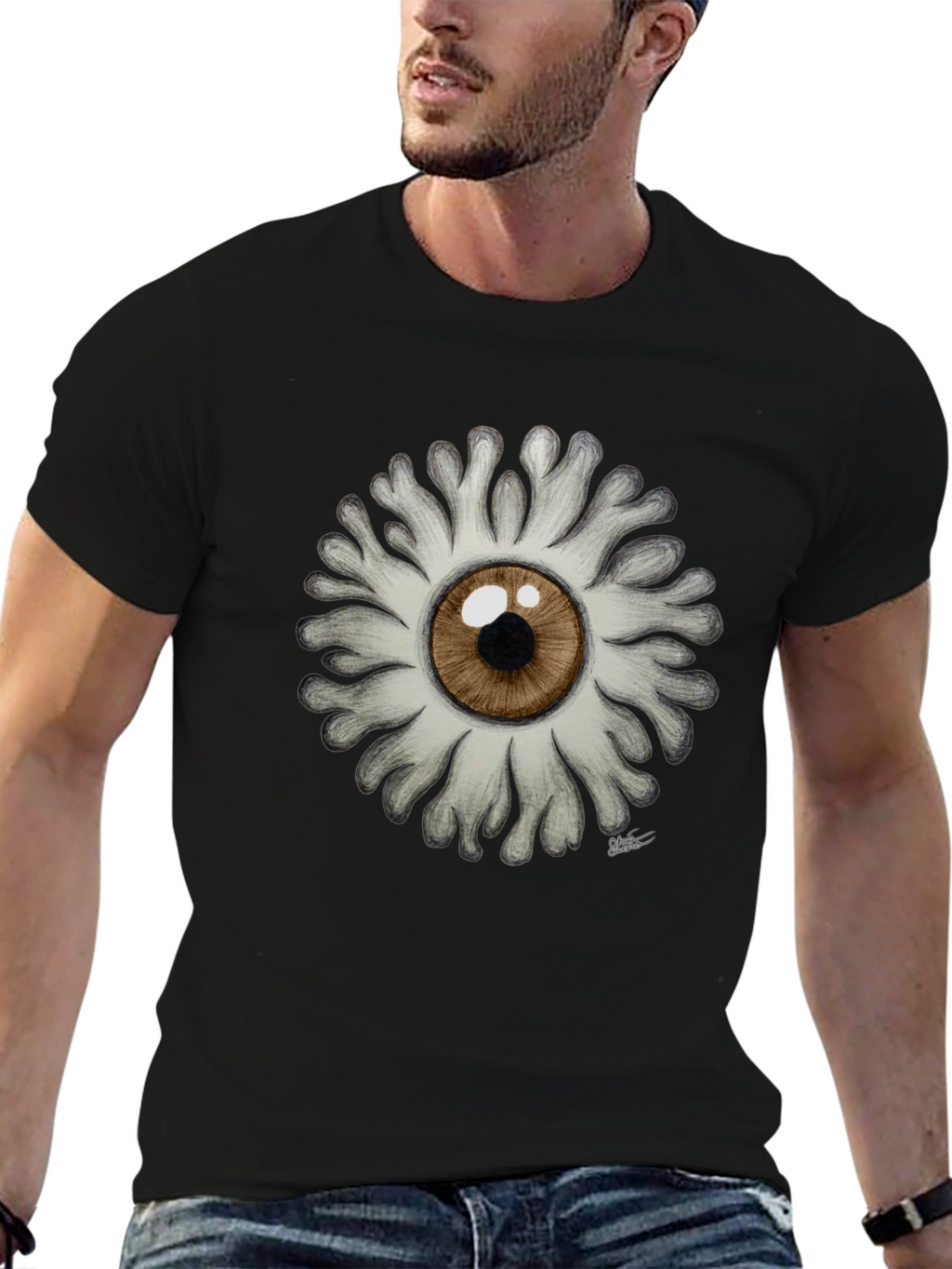 Eye Flower Graphic T-Shirt - Unique Design!