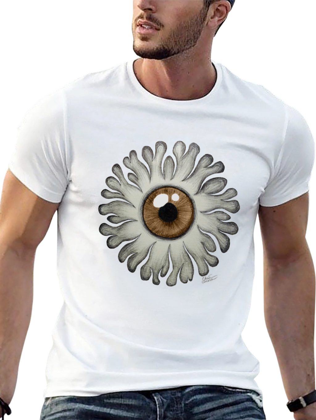 Eye Flower Graphic T-Shirt - Unique Design!