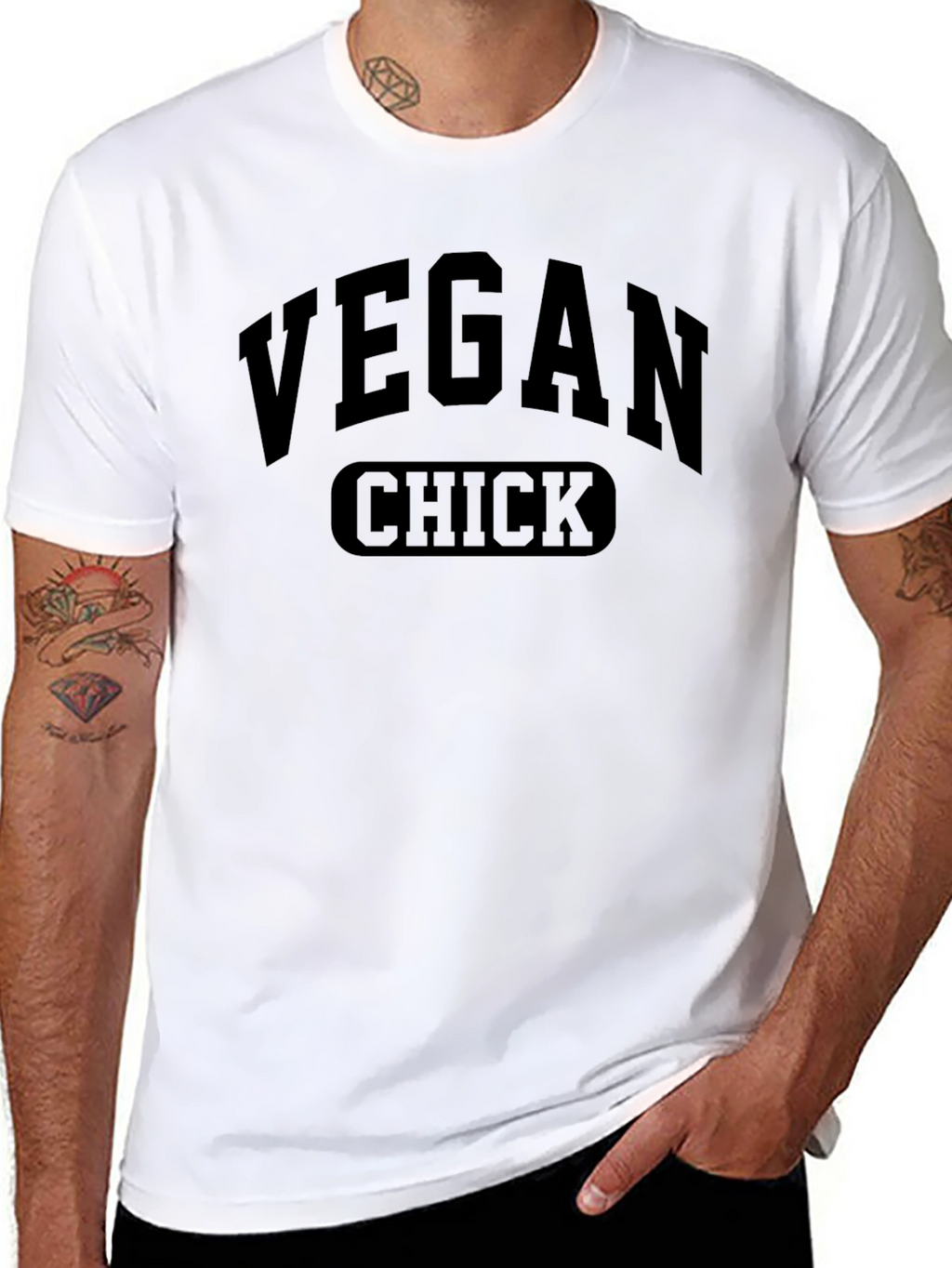 Vegan Chick Black Graphic Tee