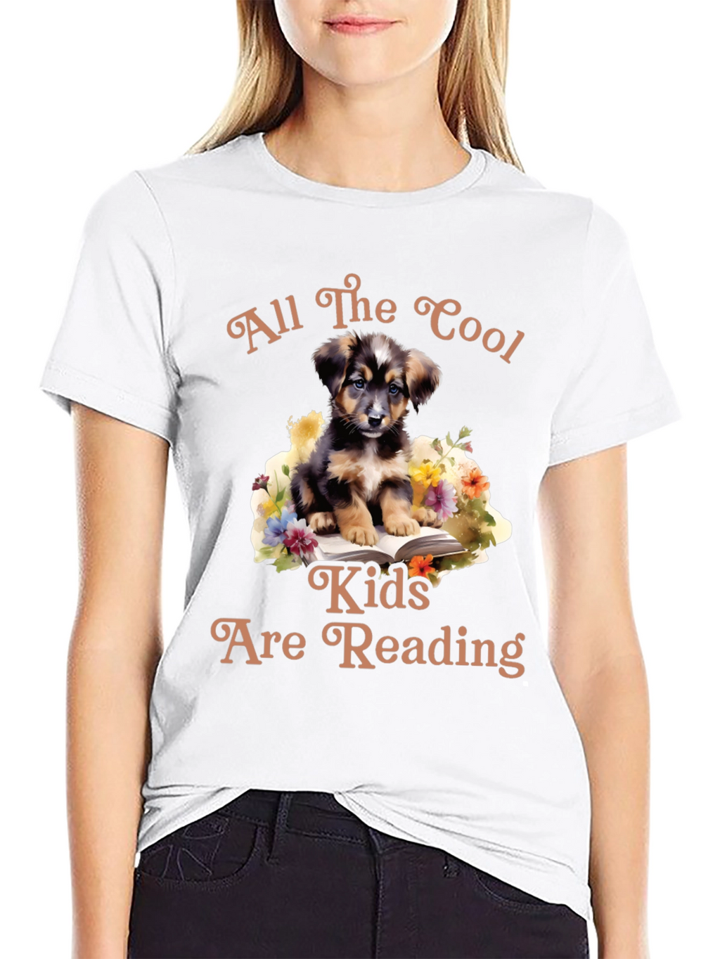 Cool Kids Reading Dog T-Shirt
