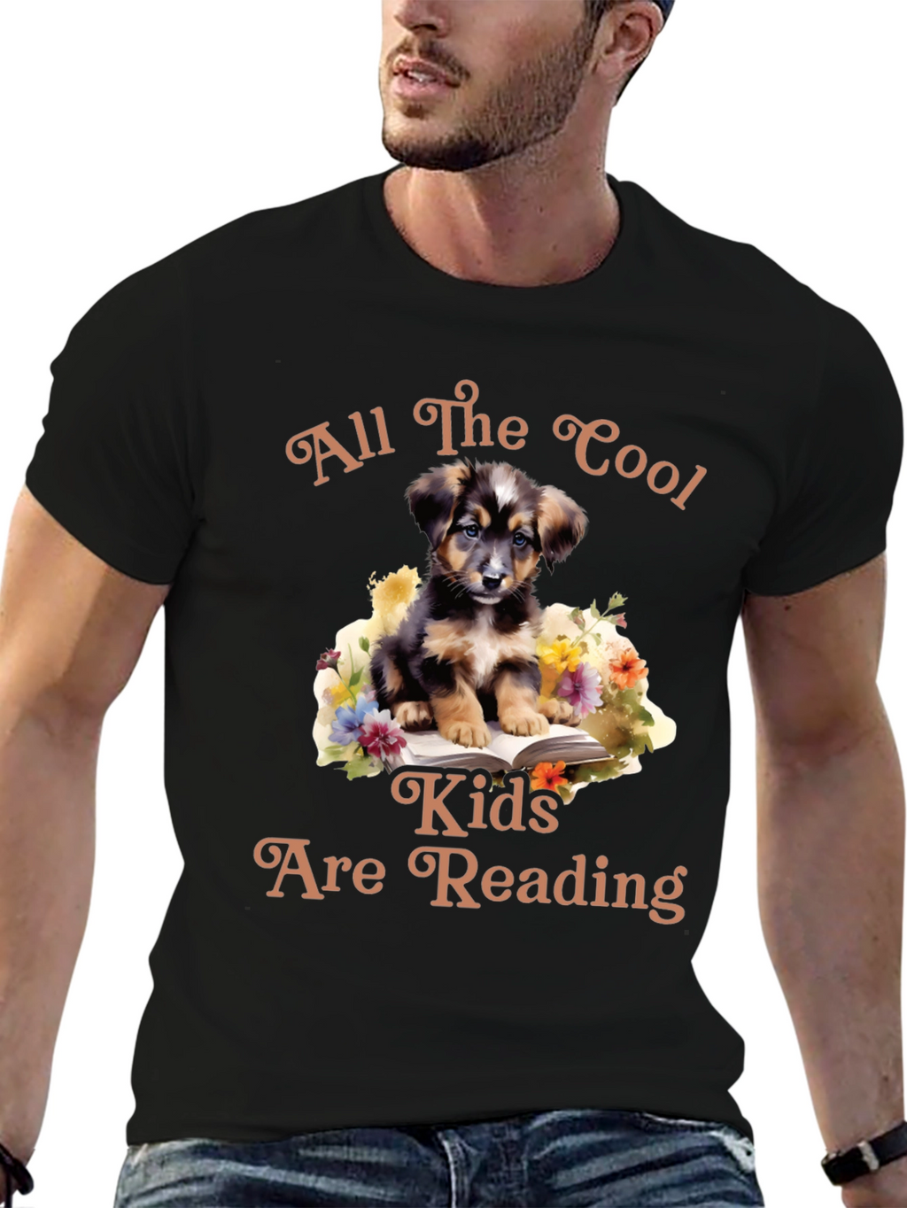Cool Kids Reading Dog T-Shirt