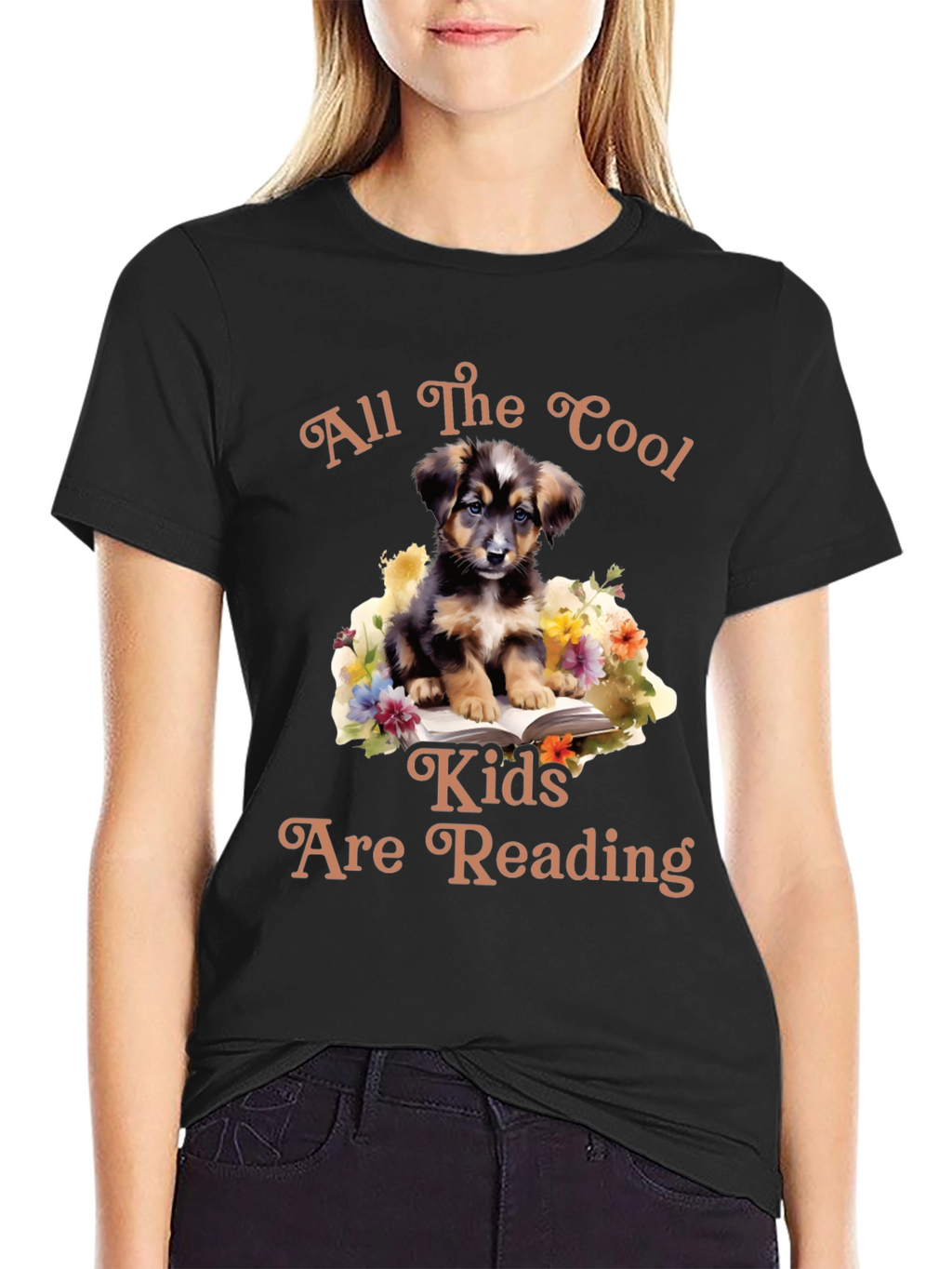 Cool Kids Reading Dog T-Shirt