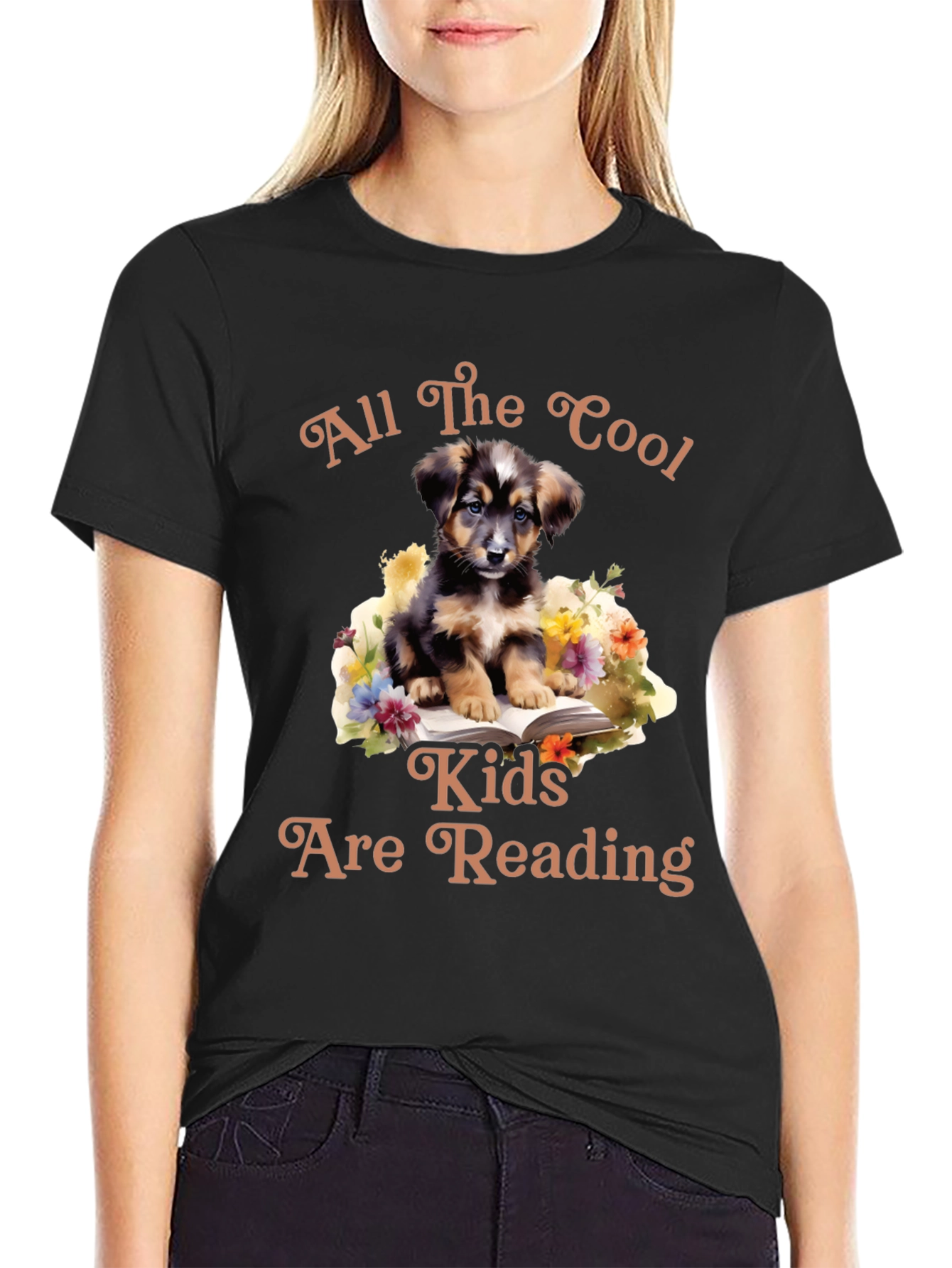 Cool Kids Reading Dog T-Shirt
