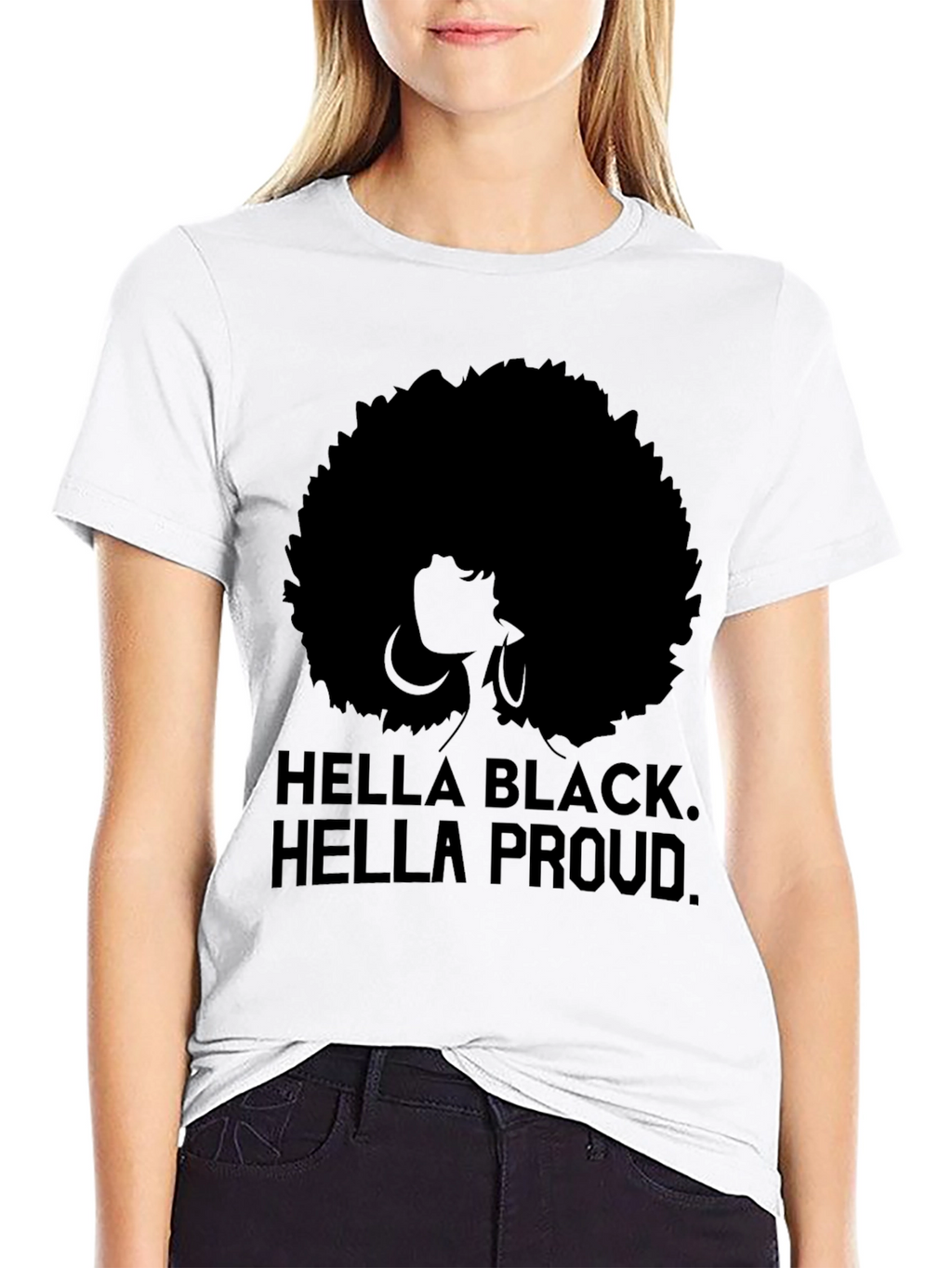 Hella Black Hella Proud Afro Graphic Tee