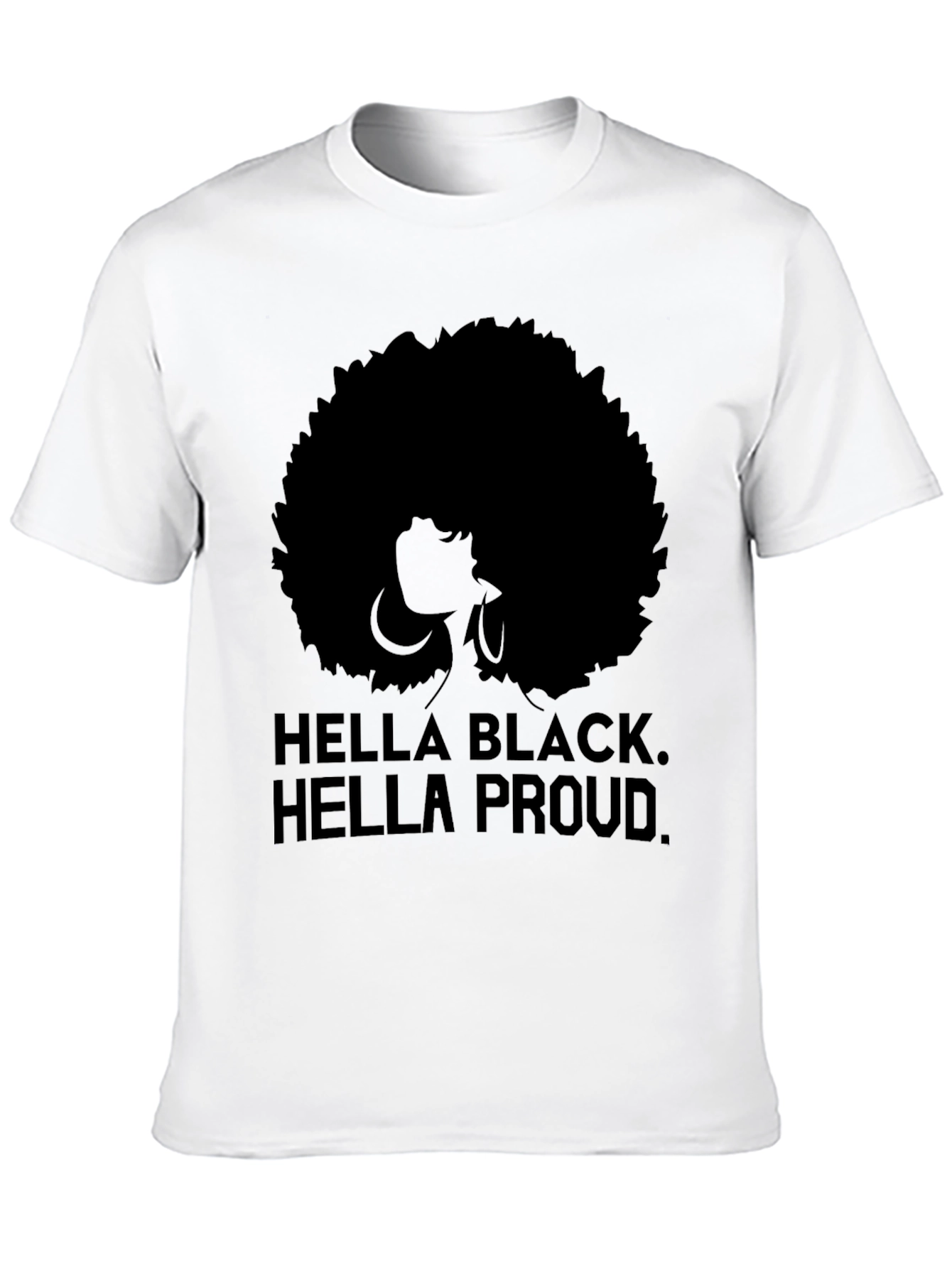Hella Black Hella Proud Afro Graphic Tee