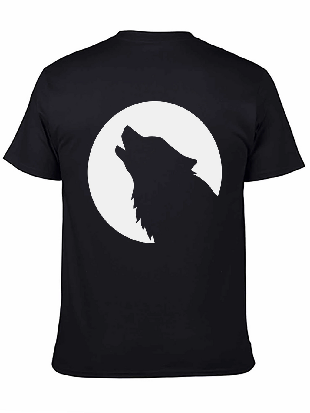 Wolf Moon Graphic Tee - Black Cotton T-Shirt