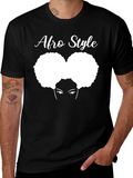 Afro Style T-Shirt - Black Graphic Tee