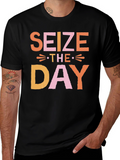 Seize The Day Graphic T-Shirt - Black