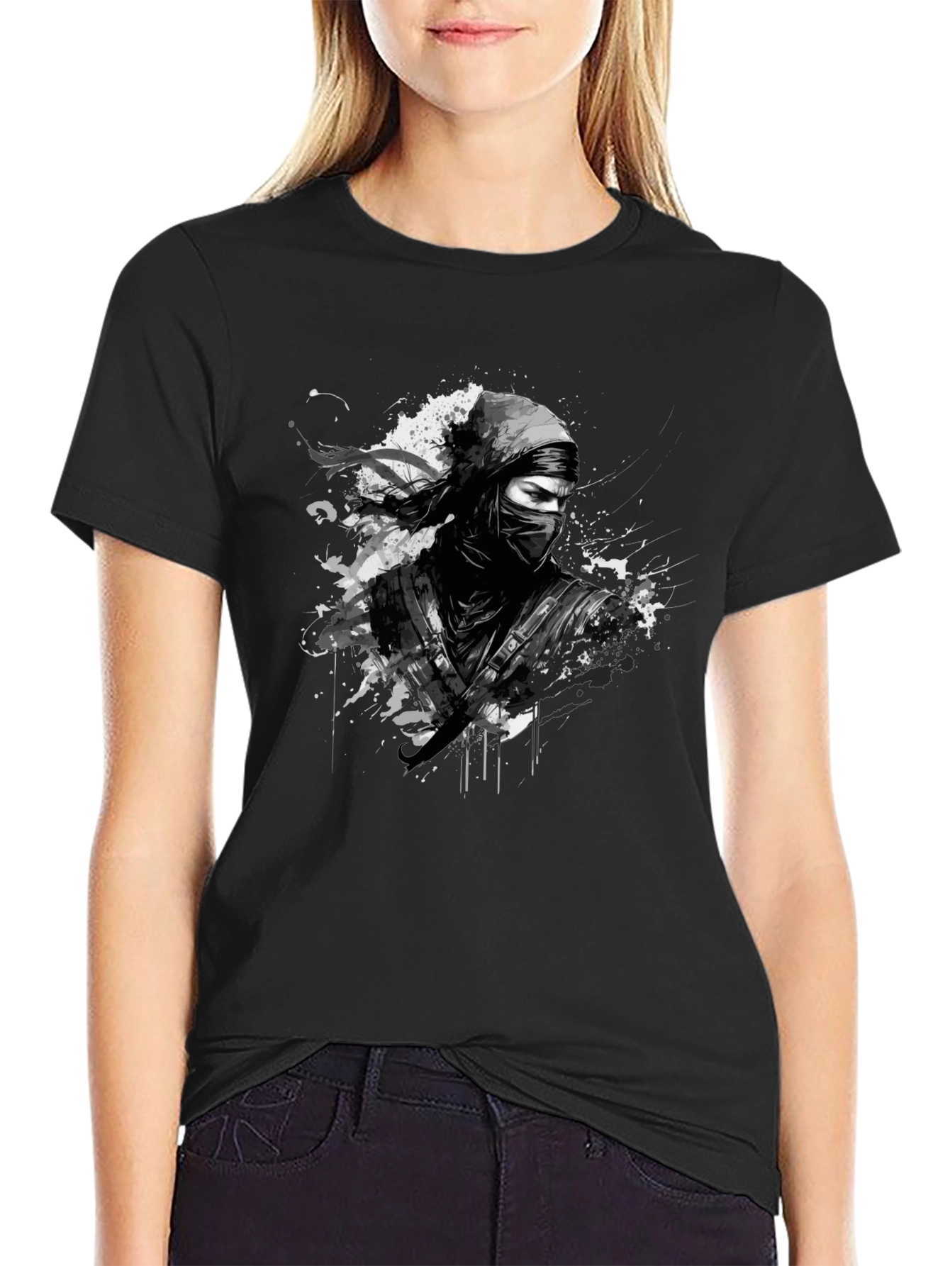 Ninja Warrior Graphic T-Shirt - Black Martial Arts Tee