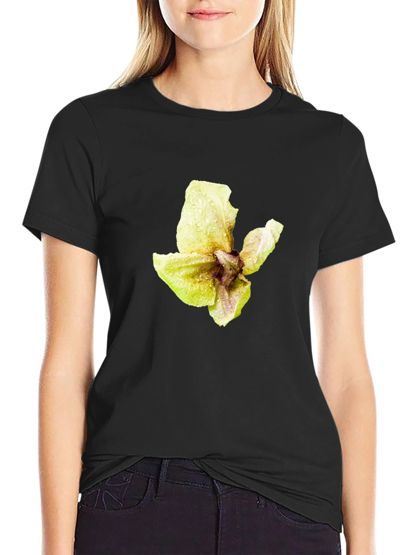 Floral Graphic Black Tee - Stylish Mens Casual Wear