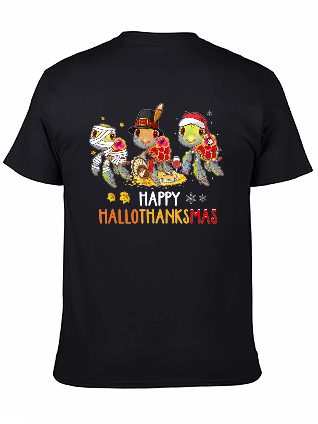 Happy Hallothanksmas Turtle T-Shirt